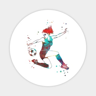 Female Soccer Player Magnet